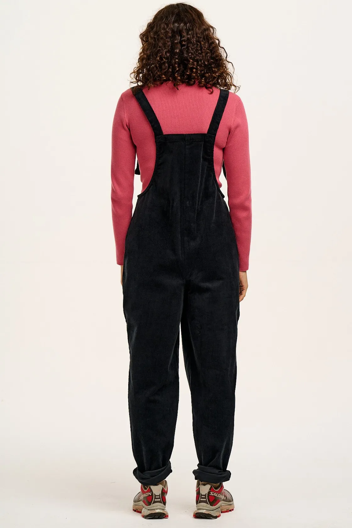 Lucy & Yak Original - Corduroy Dungarees in Black Outlet