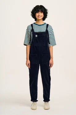 Lucy & Yak Original - Corduroy Dungarees in Sailor Blue Clearance