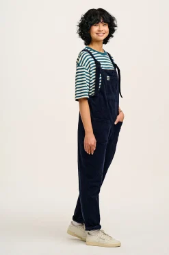 Lucy & Yak Original - Corduroy Dungarees in Sailor Blue Clearance