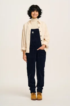 Lucy & Yak Original - Corduroy Dungarees in Sailor Blue Clearance