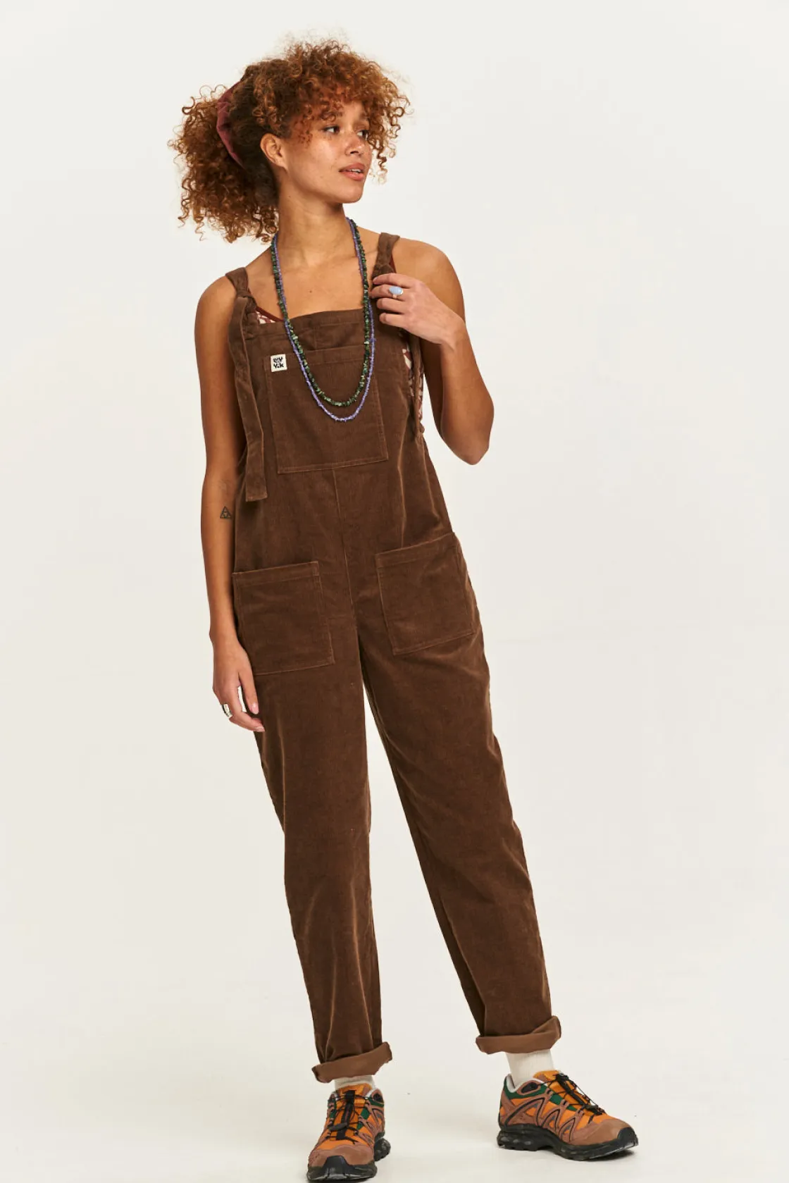 Lucy & Yak Original - Corduroy Dungarees in Cocoa Brown Outlet