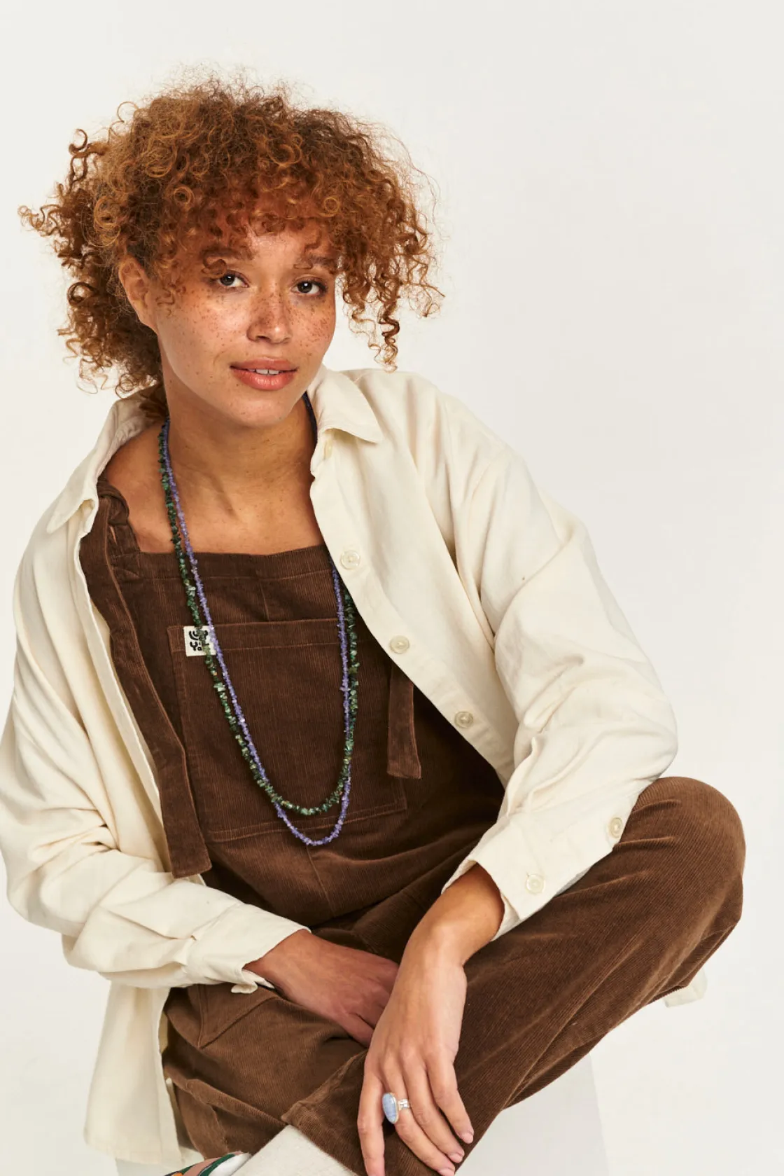 Lucy & Yak Original - Corduroy Dungarees in Cocoa Brown Outlet