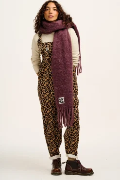 Lucy & Yak Original - Corduroy Dungarees in Leopard Print Clearance