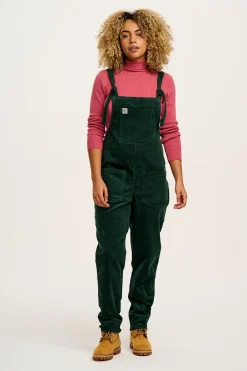 Lucy & Yak Original - Corduroy Dungarees in Posy Green Clearance