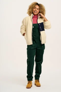 Lucy & Yak Original - Corduroy Dungarees in Posy Green Clearance