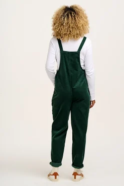 Lucy & Yak Original - Corduroy Dungarees in Posy Green Clearance