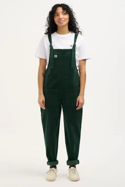 Lucy & Yak Original - Corduroy Dungarees in Posy Green Clearance