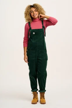 Lucy & Yak Original - Corduroy Dungarees in Posy Green Clearance