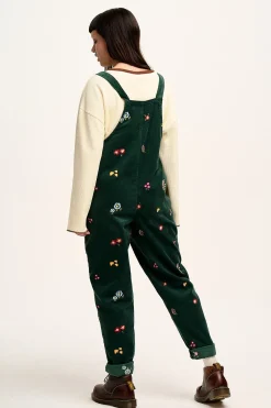 Lucy & Yak Original - Corduroy Dungarees with Bella Embroidery Clearance