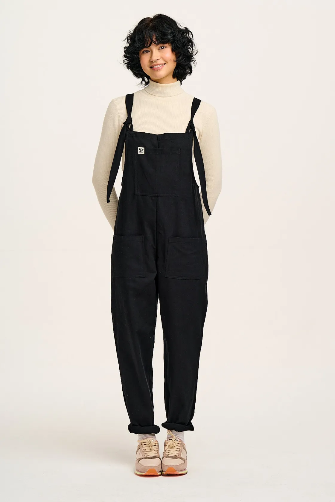Lucy & Yak Original - Cotton Dungarees in Black Sale