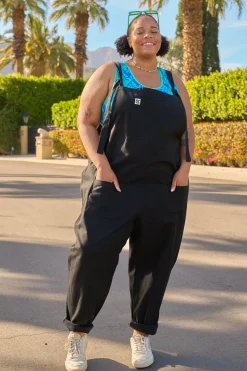 Lucy & Yak Original - Cotton Dungarees in Black Sale