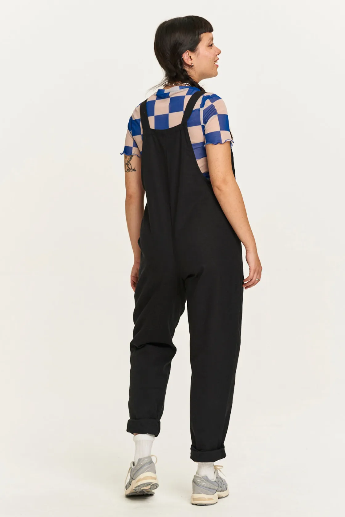 Lucy & Yak Original - Cotton Dungarees in Black Sale