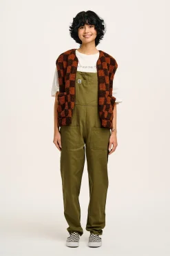 Lucy & Yak Original - Cotton Dungarees in Dark Olive Sale