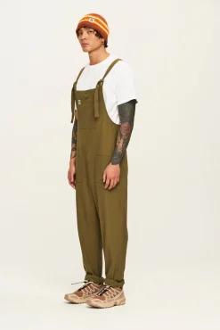 Lucy & Yak Original - Cotton Dungarees in Dark Olive Sale