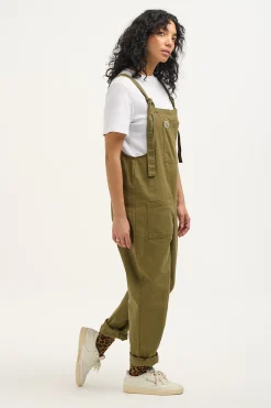 Lucy & Yak Original - Cotton Dungarees in Dark Olive Sale