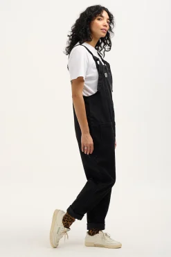 Lucy & Yak Original - Denim Dungarees in Washed Black Clearance