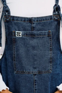 Lucy & Yak Original - Denim Dungarees in Mid Wash Blue Sale