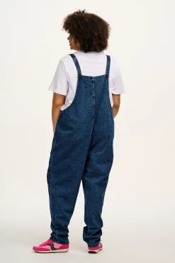 Lucy & Yak Original - Denim Dungarees in Mid Wash Blue Sale
