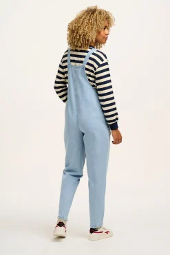 Lucy & Yak Original - Denim Dungarees in Light Wash Blue Sale