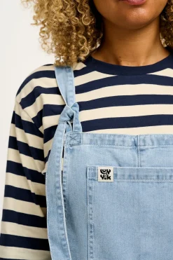 Lucy & Yak Original - Denim Dungarees in Light Wash Blue Sale