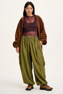 Lucy & Yak Perrie - Long Sleeve Mesh Top in Purple with Belinay Print Sale