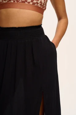 Lucy & Yak Poppy - Elasticated Waist Skirt in Black New