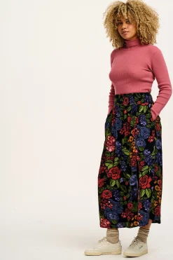 Lucy & Yak Poppy - Elasticated Waist Skirt in Maria Print Discount