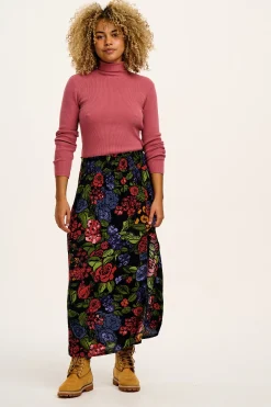 Lucy & Yak Poppy - Elasticated Waist Skirt in Maria Print Discount