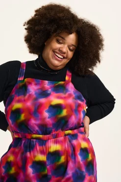 Lucy & Yak Presley - Cotton Jumpsuit in Digital Blur Print New
