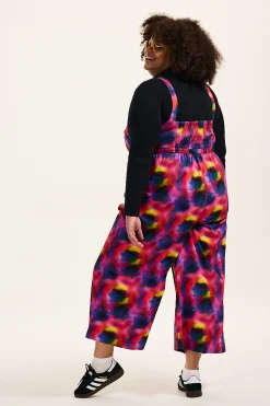 Lucy & Yak Presley - Cotton Jumpsuit in Digital Blur Print New