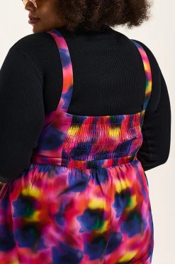 Lucy & Yak Presley - Cotton Jumpsuit in Digital Blur Print New
