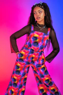 Lucy & Yak Presley - Cotton Jumpsuit in Digital Blur Print New