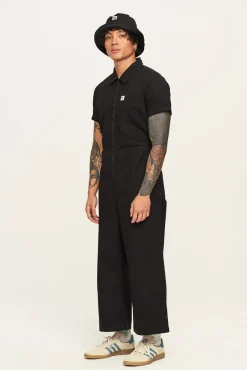 Lucy & Yak Ragan - Cotton Jumpsuit in Black Sale