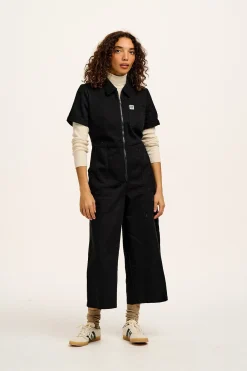 Lucy & Yak Ragan - Cotton Jumpsuit in Black Sale