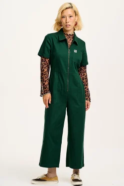 Lucy & Yak Ragan - Cotton Jumpsuit in Posy Green New