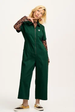 Lucy & Yak Ragan - Cotton Jumpsuit in Posy Green New