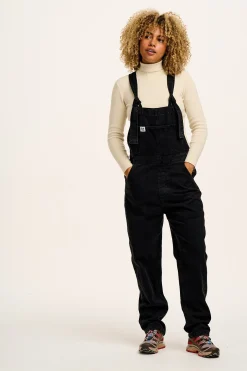 Lucy & Yak Reuben - Denim Dungarees in Washed Black Hot