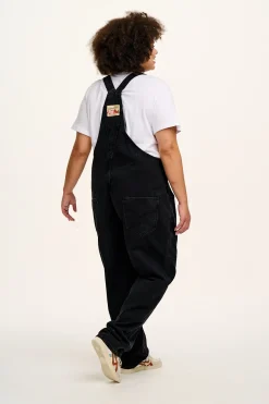 Lucy & Yak Reuben - Denim Dungarees in Washed Black Hot