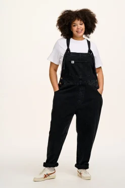 Lucy & Yak Reuben - Denim Dungarees in Washed Black Hot