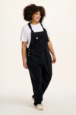 Lucy & Yak Reuben - Denim Dungarees in Washed Black Hot