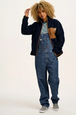 Lucy & Yak Reuben - Denim Dungarees in Mid Wash Blue Fashion