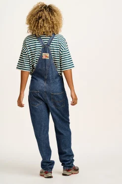 Lucy & Yak Reuben - Denim Dungarees in Mid Wash Blue Fashion