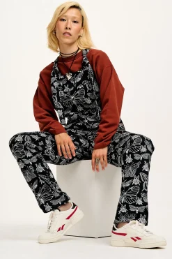 Lucy & Yak Reuben - Twill Dungarees in Papilio Print Best