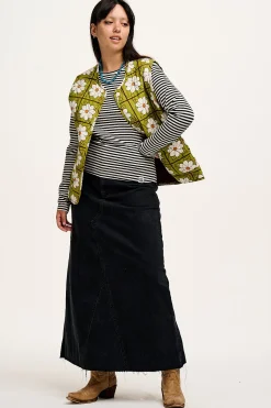 Lucy & Yak Rey - Long Sleeve Cotton Top in Black & White Stripe Fashion