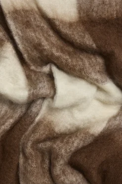 Lucy & Yak Rowan - Super Soft Scarf in Cream & Brown Checkerboard Online