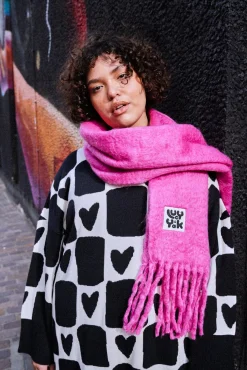Lucy & Yak Rowan - Super Soft Scarf in Power Pink Sale