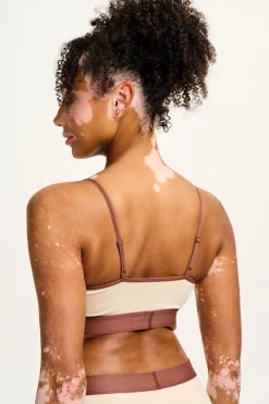 Lucy & Yak Ruby - Crop Top Cotton & Bamboo Bralette in Ecru New