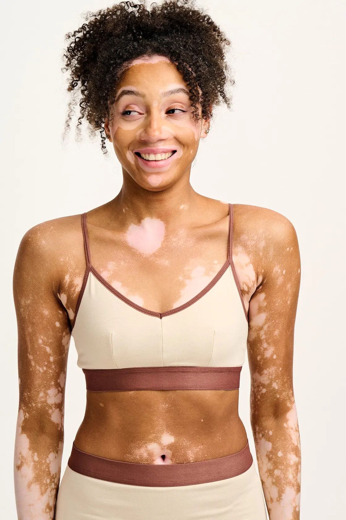 Lucy & Yak Ruby - Crop Top Cotton & Bamboo Bralette in Ecru New