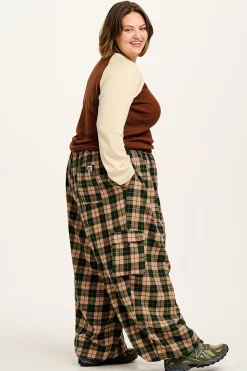 Lucy & Yak Rumi - Cargo Brushed Cotton Trousers in Annie Tartan Print Fashion