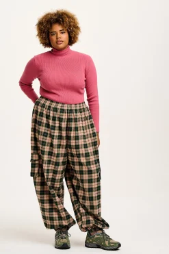 Lucy & Yak Rumi - Cargo Brushed Cotton Trousers in Annie Tartan Print Fashion